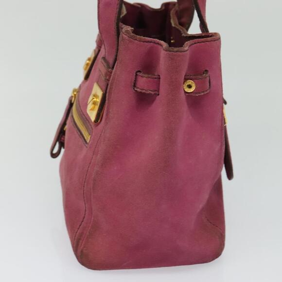 PRADA Hand Bag Suede Pink - Picture 4 of 9